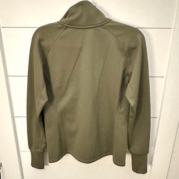 STOIC Woman tech fleece green zippered gorpcore activewear running jacket S - Picture 3 of 16